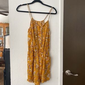 Yellow floral romper